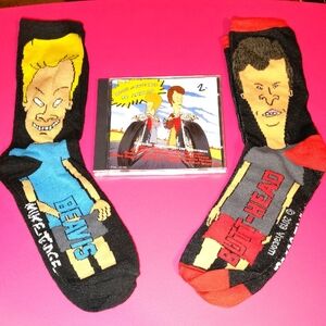 Beavis and Butt-Head Do America Cd Soundtrack & Character Socks